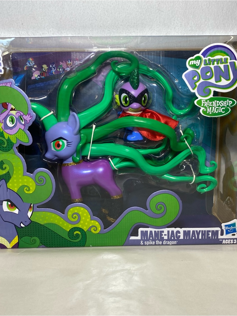 My Little Pony MANE-IAC MAYHEM & SPIKE 2014 San Diego Comic Con NIB NEW SEALED